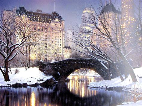 New York Central Park Winter Pictures Canvas Zone