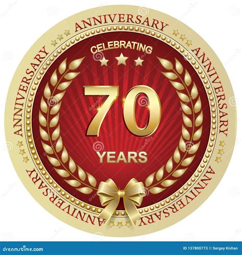 Anniversary 70 Years Birthday Background Celebration Greeting Card