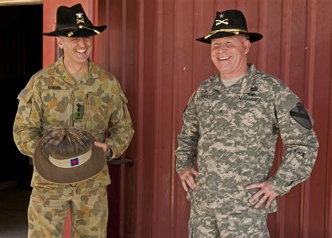 First Teams Australian Partners Take Ride With Horse Cav Detachment