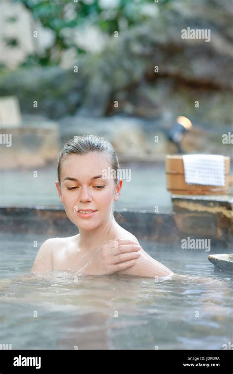 Woman Relaxing Hot Tub Hi Res Stock Photography And Images Alamy