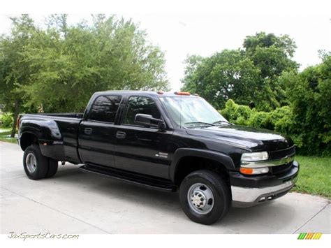 2002 Chevrolet Silverado 3500 Lt Crew Cab 4x4 Dually In Onyx Black