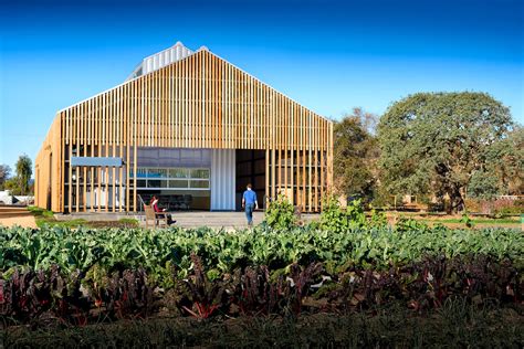 caw architects clusters agrarian buildings for stanford educational farm agricultural