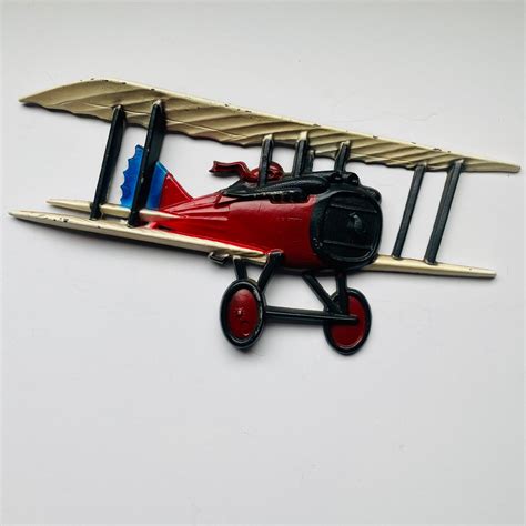 Vintage 1975 Sexton Airplane Red Cast Metal Wwi Model Wall Etsy