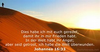 19. November 2022 - Bibelvers des Tages - Johannes 16:33 - DailyVerses.net