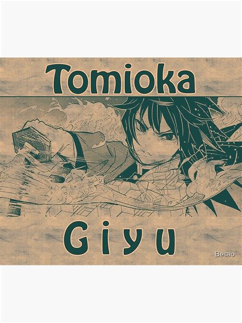 Minimalist Vintage Design Tomioka Giyu Water Hashira Poster For