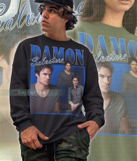 Damon Salvatore Vampire Diaries Sweatshirt Damon Salvatore Etsy