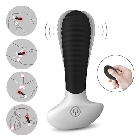 Waterproof 9 Vibrating Prostate Massager Anal Plug Vibrator Wireless