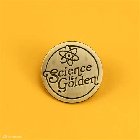 Science Is Golden Lapel Pin Etsy