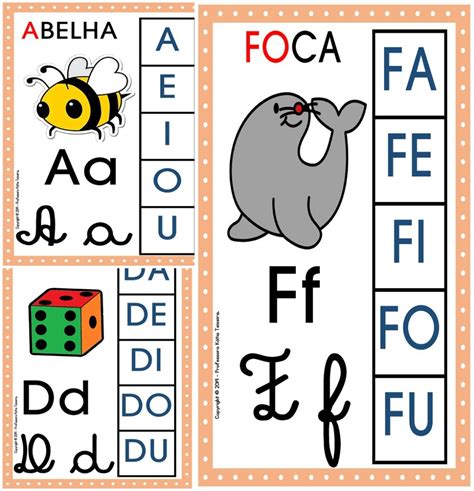 Alfabeto 4 Tipos De Letras Com Sílabas Clube Pedagógico 6e0 B15