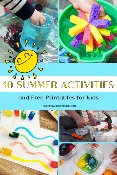 Kids Summer Activities Summer Activities For Kids Summer Preschool
