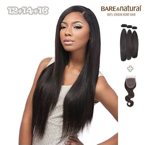 Sensationnel Bare And Natural Virgin Remi Human Hair 4x4 Lace Closure