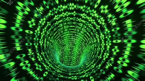 Looping Animation Of A Binary Code Tunnel Green Stock Animation