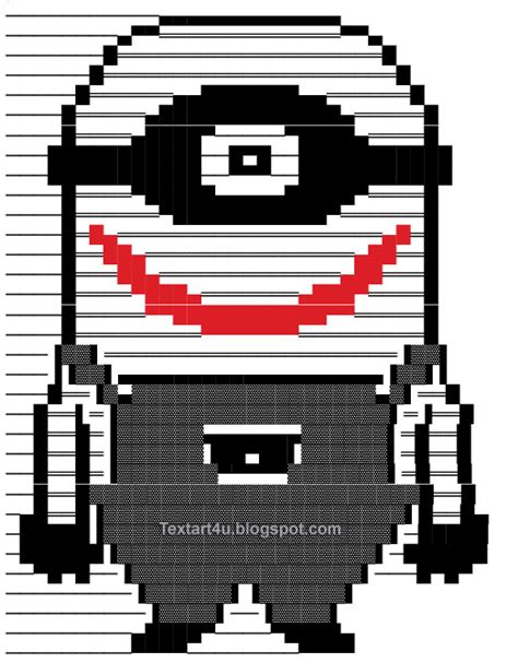 Copy Paste Minion Joker Text Art For Facebook Cool Ascii