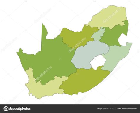 Highly Detailed Editable Political Map Separated Layers South Africa