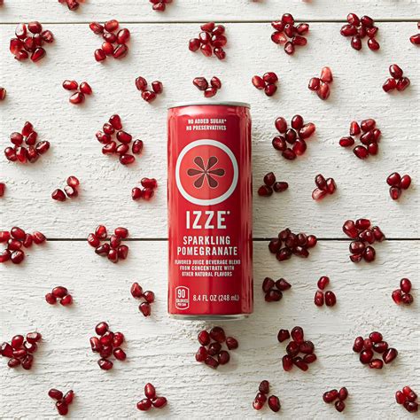 Izze Sparkling Juice Pomegranate 84 Oz Cans 12 Count