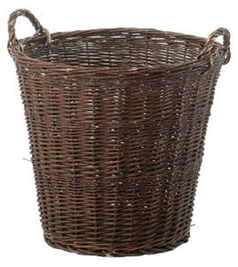 Extra Large Dark Round Wicker Basket 60x60cms Somerset Reclamation 