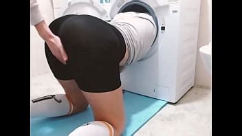 The Roommate Got Stuck In The Washing Machine And Was Fucked In A