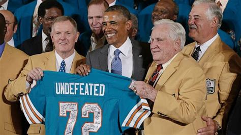 Undefeated 72 Miami Dolphins Finally Get White House Salute Abc News