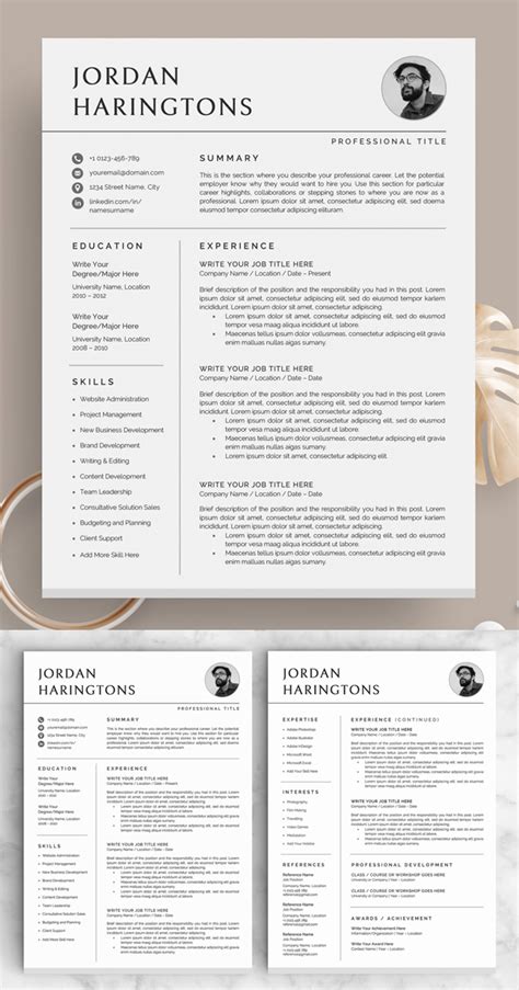 25 Clean Minimal Resume Templates Design Graphic Design Junction