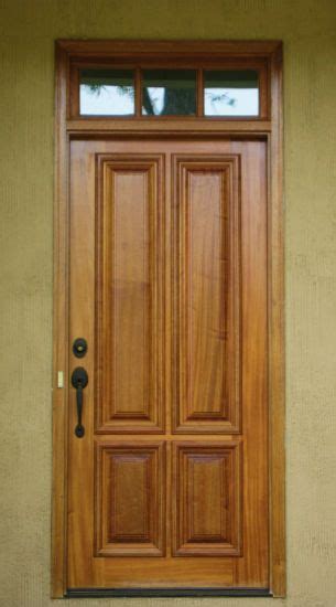 Craftsman 4 Panel Mahogany Wood Front Door With Tdl Transom Dbyd 4031