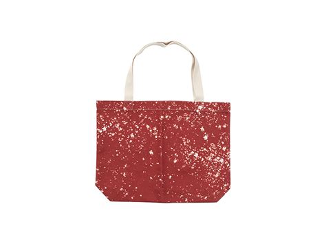 Sublimation Blanks Red Bleached Starry Linen Tote Bag Jtrans Heat