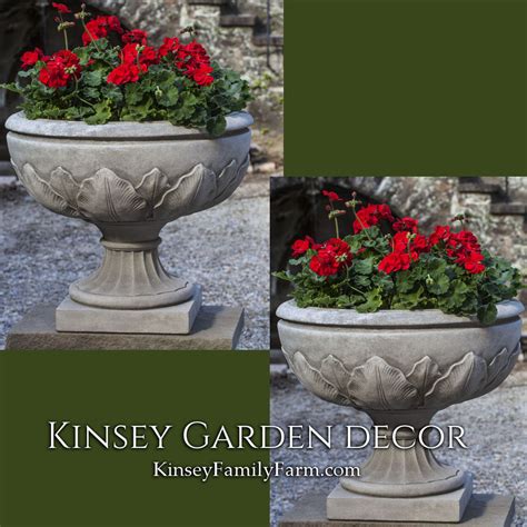 Newport Elms Urn Stone Outdoor Planters Kinsey Garden Decor