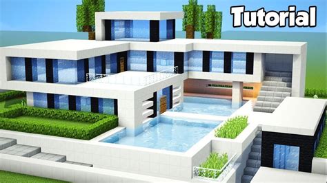 This map is equipped with many large modern buildings, some are made of redstone, and some are made ordinary. Minecraft: How to Build a Large Modern House - Tutorial ...