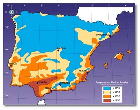 Mapa de la Península Ibérica e Islas Baleares: precipitaciones
