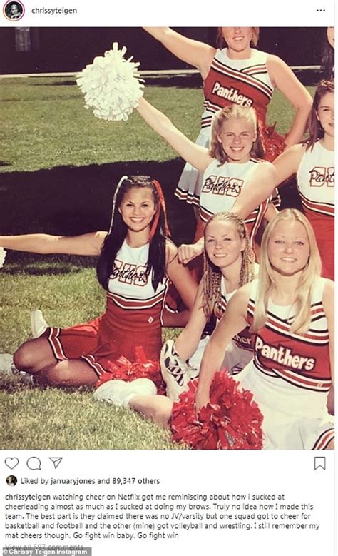 Chrissy Teigen Shares Throwback Photo From Her Cheerleading Days