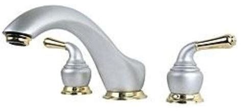 Bathroom faucets are a fairly simple device, so the most likely moen bathroom faucet repair you're going to need is to replace the cartridges when the faucets starts to leak. Moen Monticello 2-Handle Satine/Polished Brass Roman Tub ...