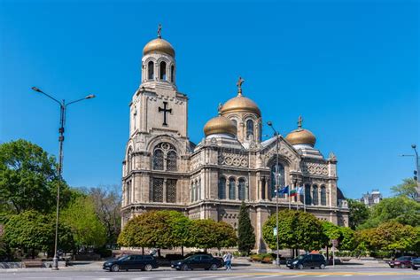 Dormition Of The Theotokos Cathedral In Varna Bulgaria Editorial