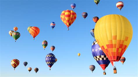 Many Colorful Hot Air Balloons Flying In The Sky