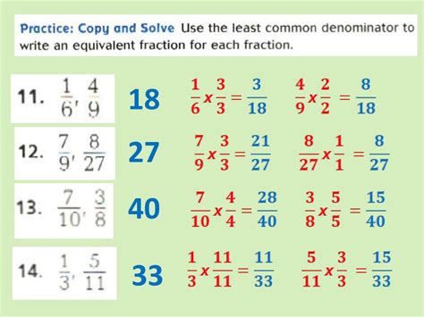 Ppt Common Denominators And Equivalent Fractions Powerpoint