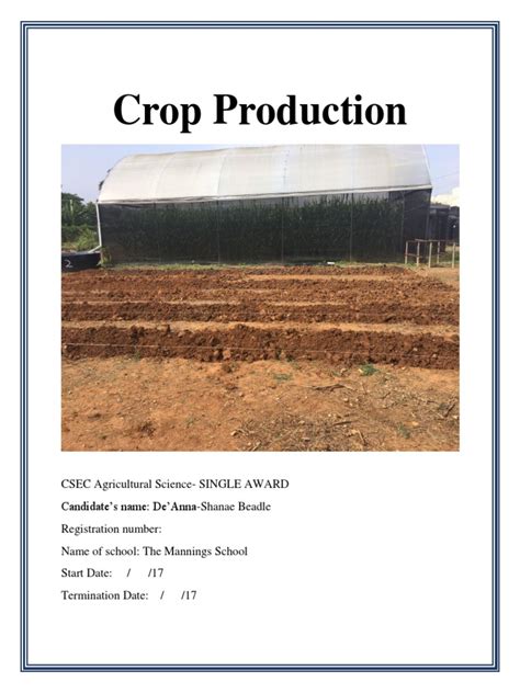 Crop Production Sba 2017 Pdf Organic Farming Tillage