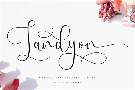 Landyon Calligraphy Script Script Fonts Creative Market