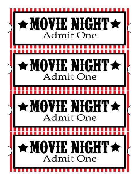 Movie Theater Ticket Template