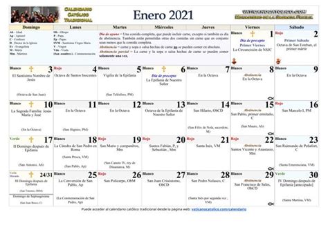 Calendario Mar 2021 Calendario Catolico Enero 2021 Gambaran