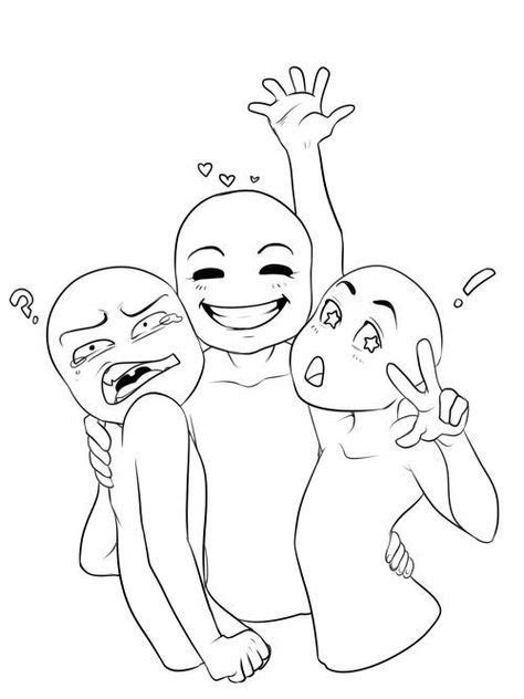 Friend Group Drawing Base Two Best Friends Hugging Drawing