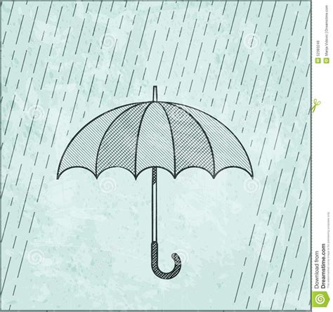 Illustration De Parapluie Sous La Pluie Illustration de ...