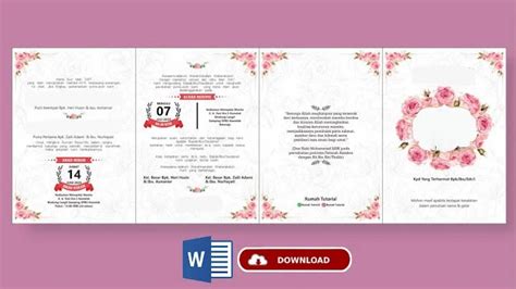 Download Bingkai Undangan Pernikahan Word