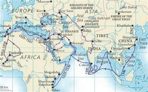 Map Route Ibn Battuta Islam And Middle East Pictures