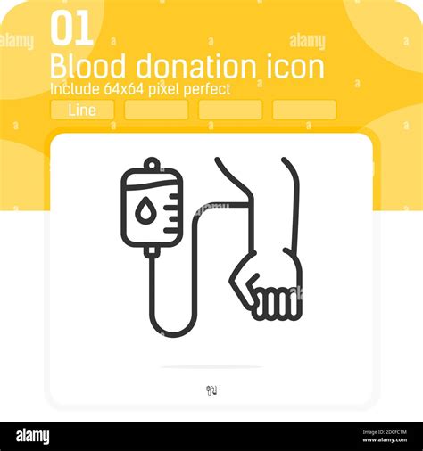 Icono De Donaci N De Sangre Premium Con Contorno De Estilo Aislado