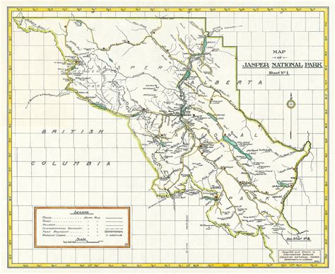 Map Of Jasper National Park Grand Trunk Trading Company