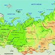 Physical geography map of the Russian Federation. | Download Scientific ...
