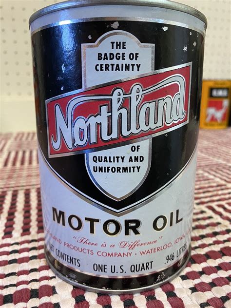 Northland Motor Oil 1qt Vintage Composite Empty Ebay