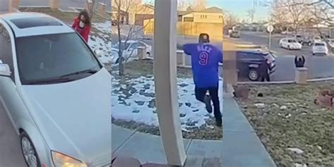 Shocking Video Shows Woman Stealing Car Out Of Driveway Shooting At