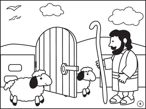 Jesus And Lamb Coloring Page