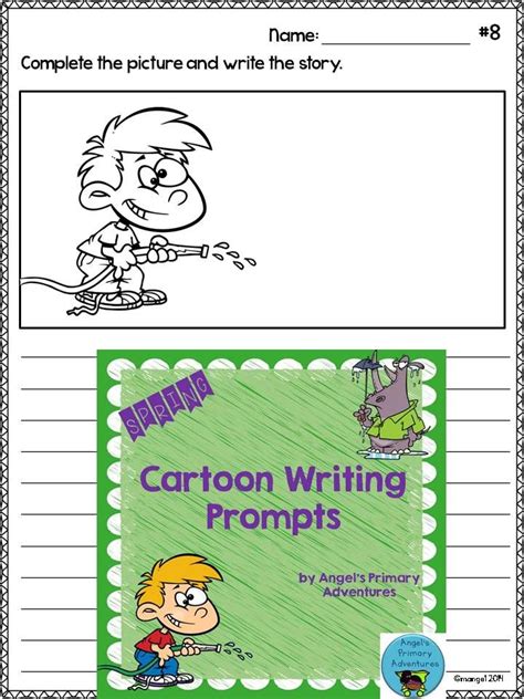 Spring Themed Cartoon Writing Prompts Writing Prompts Writing Center