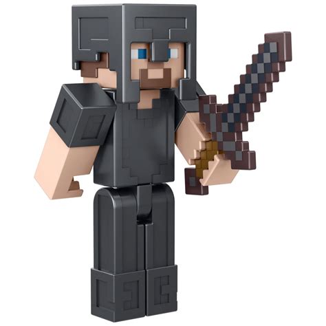 Minecraft Build A Portal Steve In Netherite Armor Figure