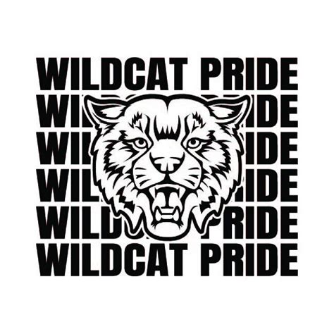 Wildcat Pride Wildcats Spirit Wear Vector Eps Dxf Svg Etsy